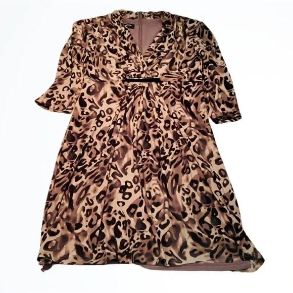 Jones New York Dresses | Jones New York Dress Leopard Print Dress Size 6 | Color: Black/Brown | Size: 6 | Stylizedthrift's Closet